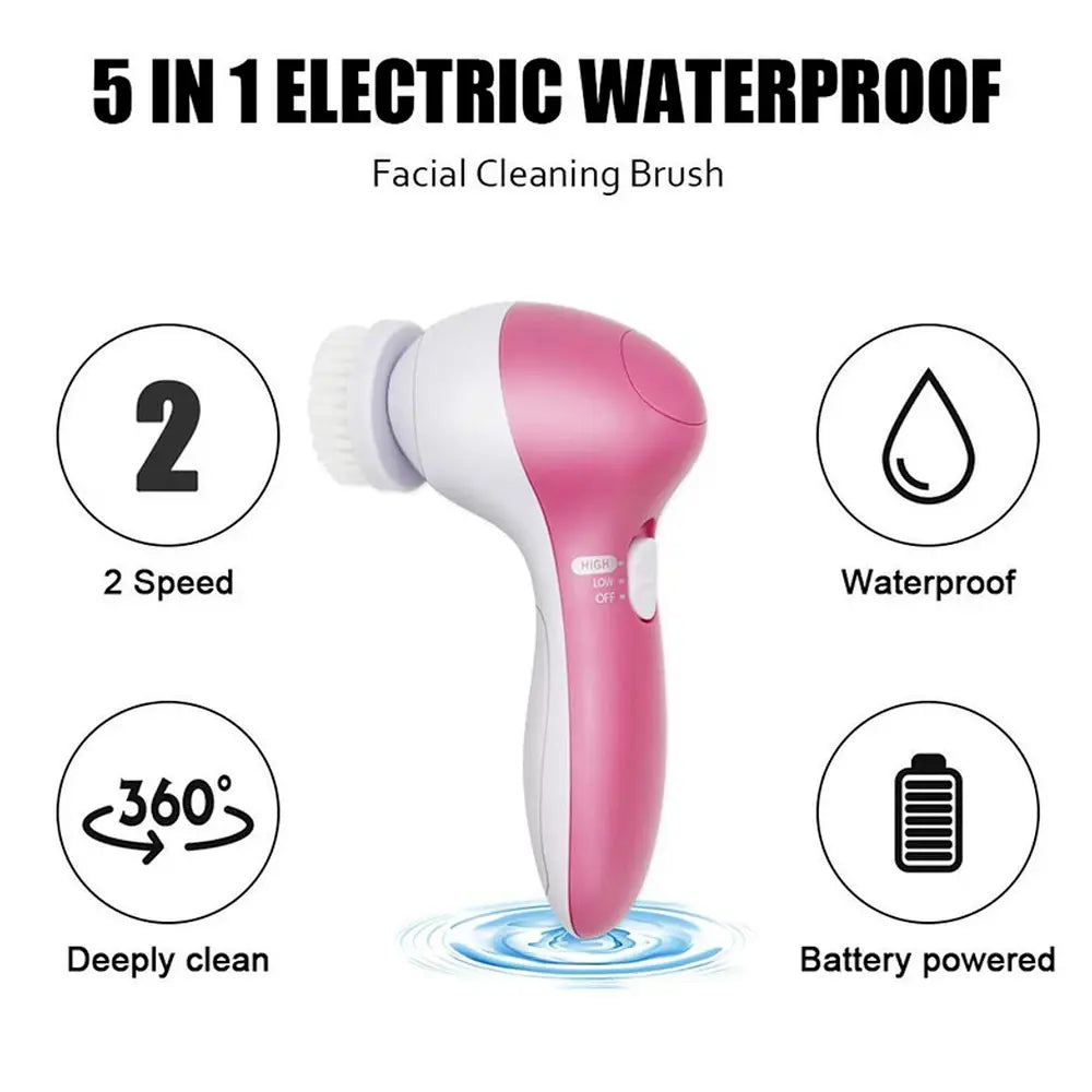 Electric Facial Cleansing Brush and Massager