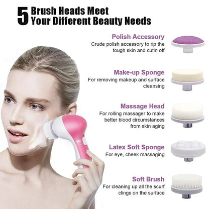 Electric Facial Cleansing Brush and Massager